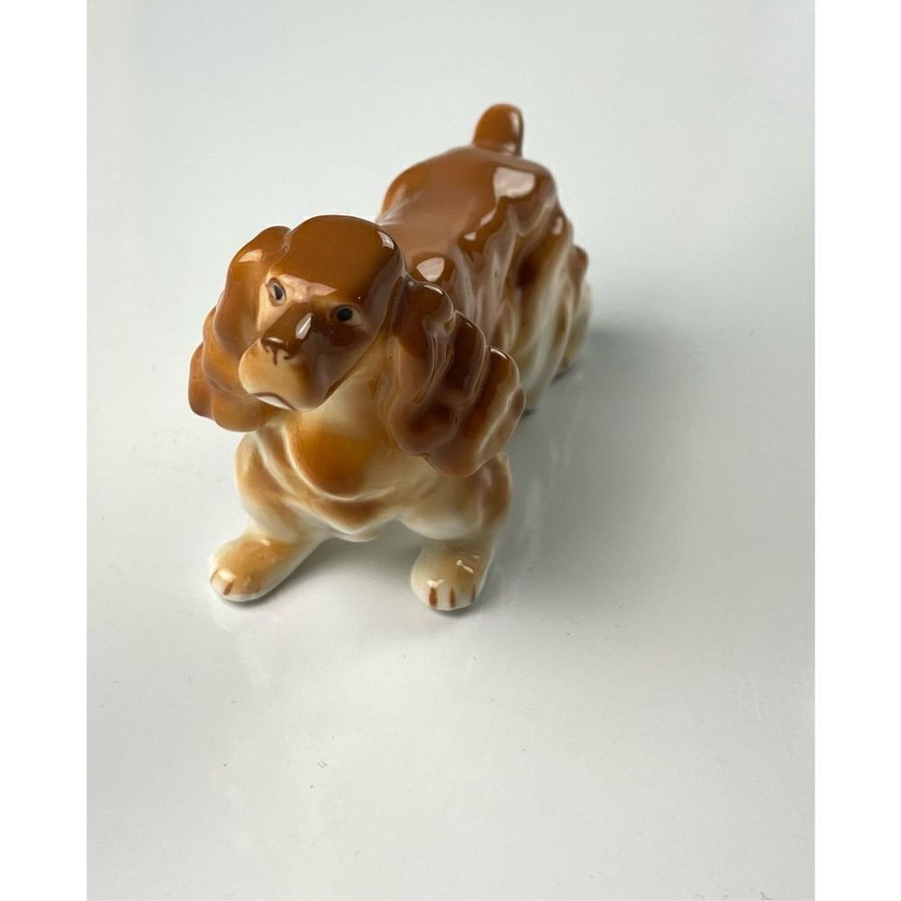 Vtg Dog Assortment Figurines (4) Border Collie Boxer Cocker Spaniel Schnauzer BU - Picture 8 of 12